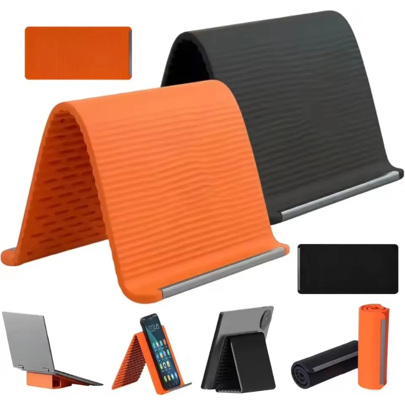 Adjustable Laptop Table - Flexibler, faltbarer Silikon-Handyhalter, tragbarer, verstellbarer Multi-Winkel-Desktop-Ständer