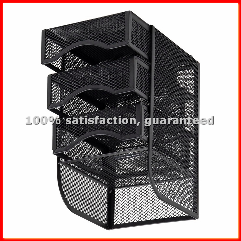 Paper Basket Mesh - Schreibtisch-Zubehör-Aufbewahrung mit Schublade, Papierklammerkorb, Arbeitsplatz, Büro,