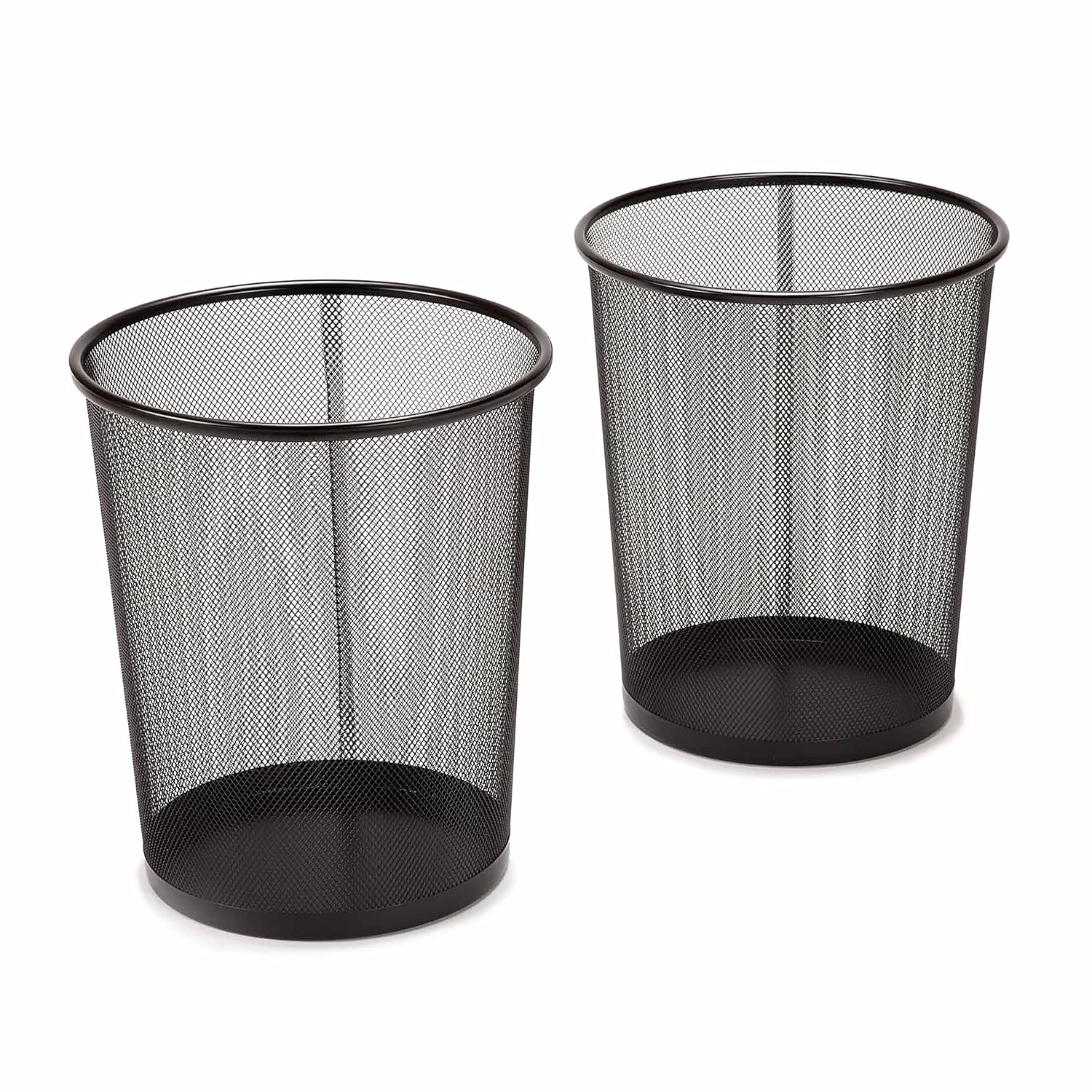 Paper Basket Mesh - 2er-Pack runde Mülleimer aus Stahlgeflecht für