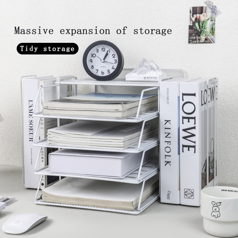 Desktop Filing Tray - Schreibtischaufbewahrung und Zubehör, 4-stöckige Aufbewahrungsbox für