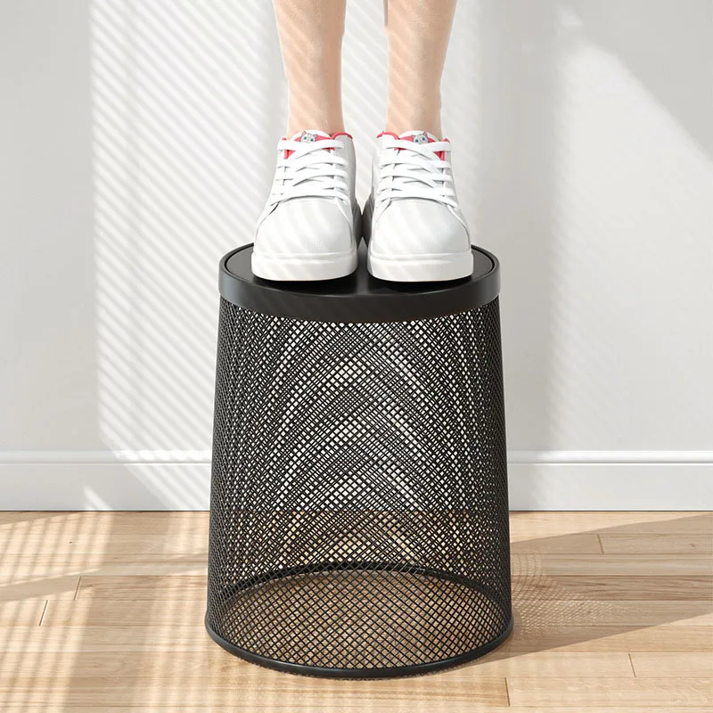 Paper Basket Mesh - 9L/12L Bruchsicherer Metall-Mülleimer mit Drahtgeflecht, Rostfreier