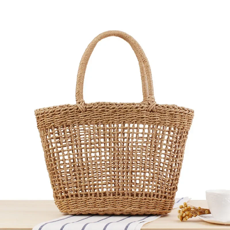 Paper Basket Mesh - Handgemachte frauen Handtasche Böhmischen Hohl Stroh