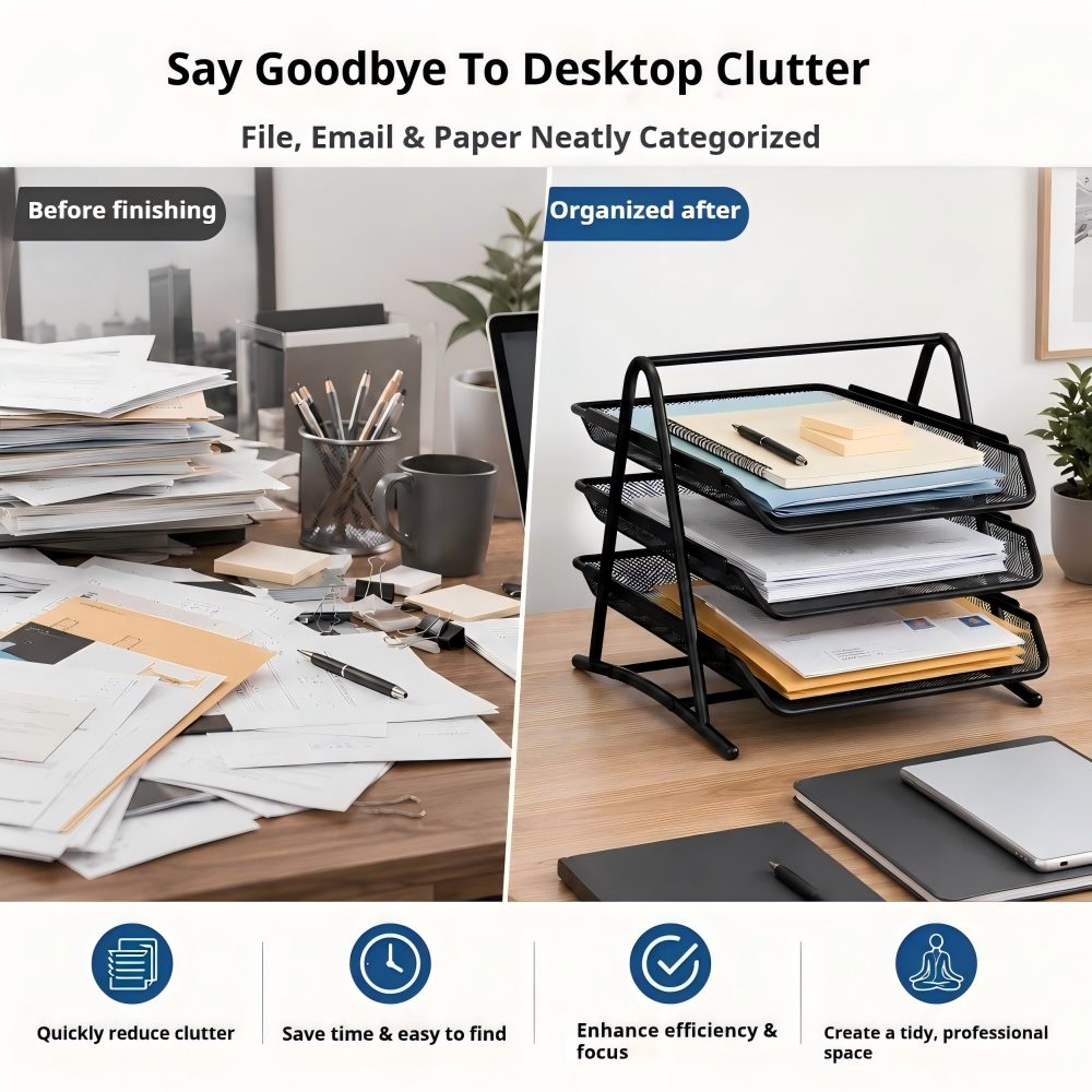 Desktop-Aktenorganizer aus Eis – Paper Basket Mesh Bewertung und Preis