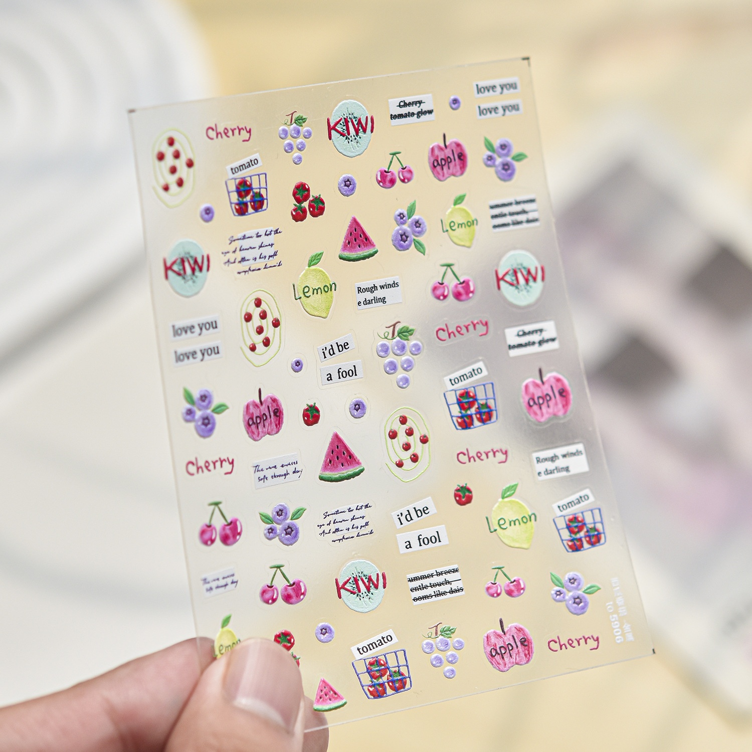 Frische Frucht-Nagelaufkleber  – Paper Basket Mesh Bewertung und Preis