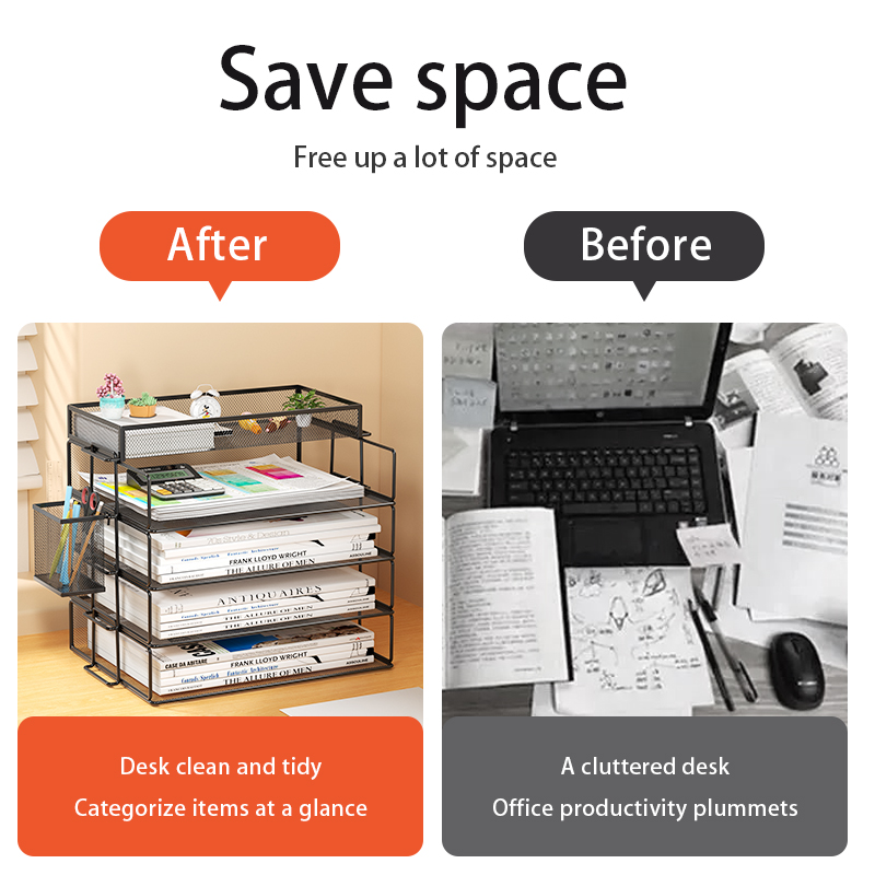 4-stufiges, stapelbares Tablet – Desktop Filing Tray Bewertung und Preis