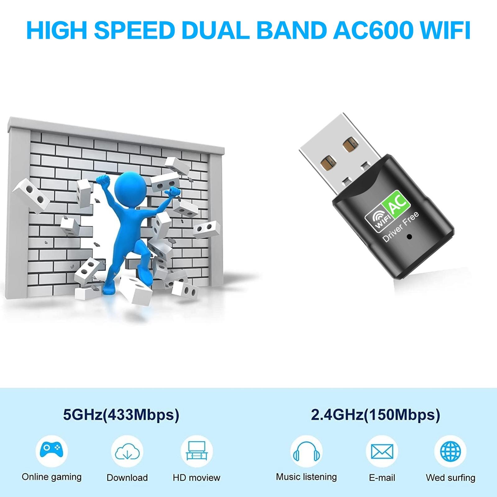 AC600 USB-WLAN-Adapter, Dualba – Adjustable Laptop Table Bewertung und Preis